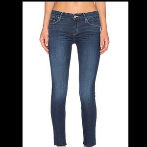 Mother denim looker ankle fray